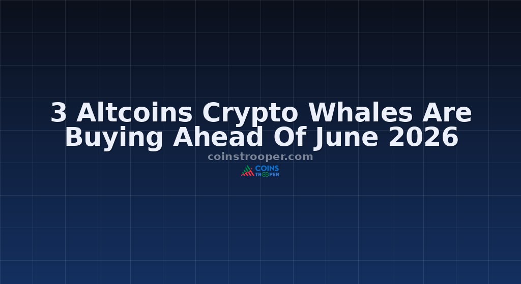 3 Altcoins Crypto Whales Are Buying Ahead Of June 2026