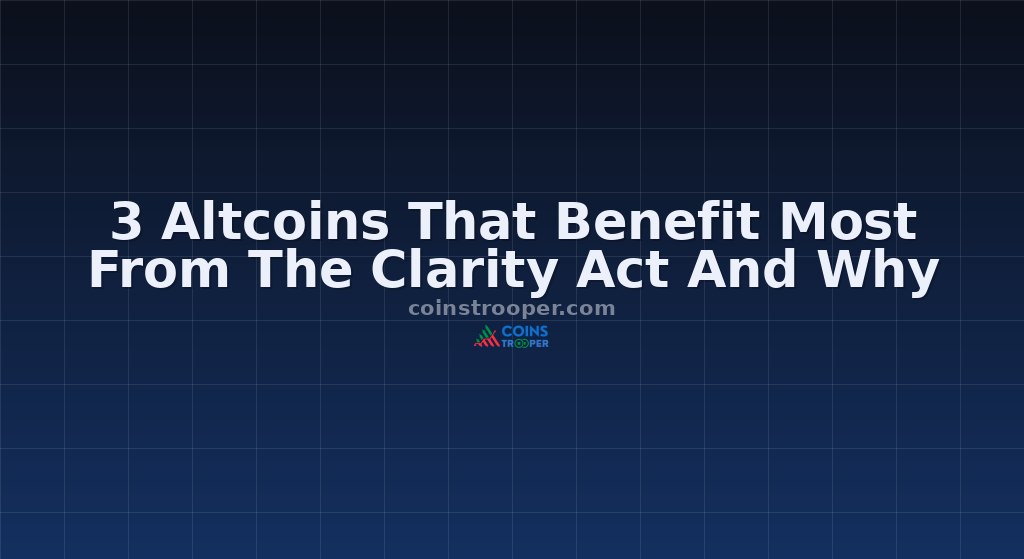 3 Altcoins That Benefit Most From The Clarity Act And Why