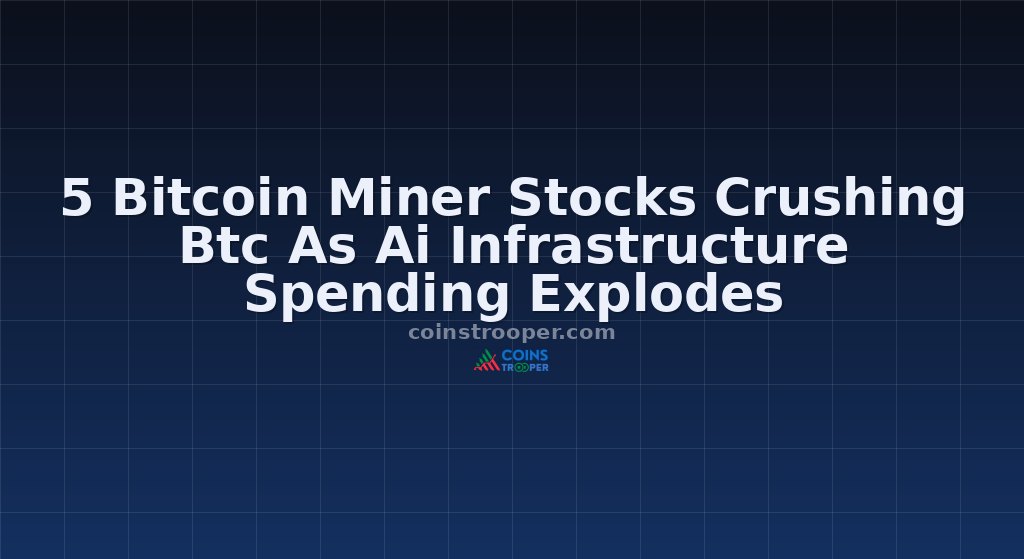 5 Bitcoin Miner Stocks Crushing Btc As Ai Infrastructure Spending Explodes