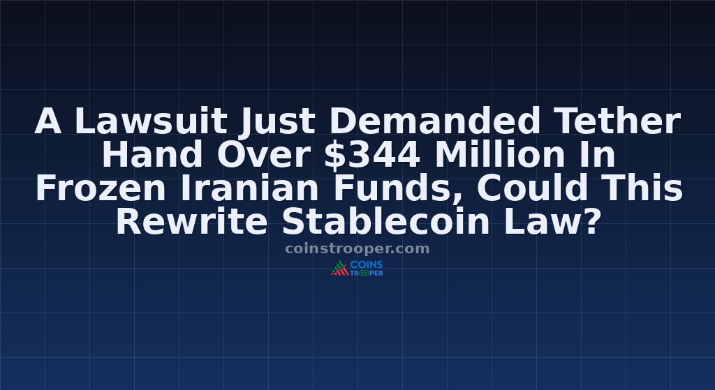 A Lawsuit Just Demanded Tether Hand Over $344 Million In Frozen Iranian Funds, Could This Rewrite Stablecoin Law?