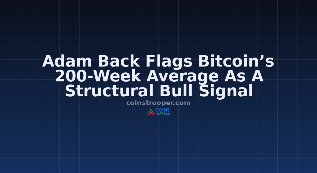 Adam Back Flags Bitcoin’s 200-Week Average As A Structural Bull Signal