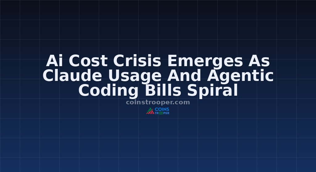 Ai Cost Crisis Emerges As Claude Usage And Agentic Coding Bills Spiral