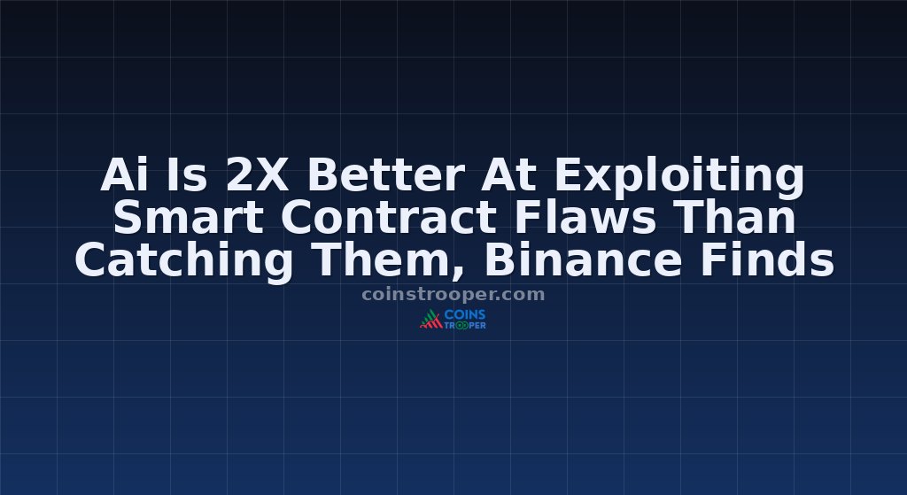 Ai Is 2X Better At Exploiting Smart Contract Flaws Than Catching Them, Binance Finds
