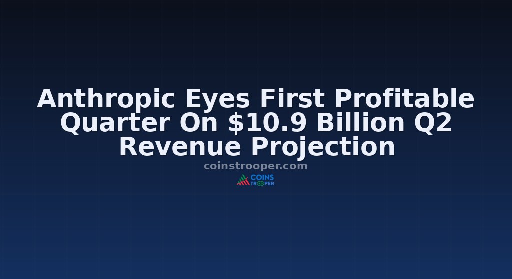 Anthropic Eyes First Profitable Quarter On $10.9 Billion Q2 Revenue Projection