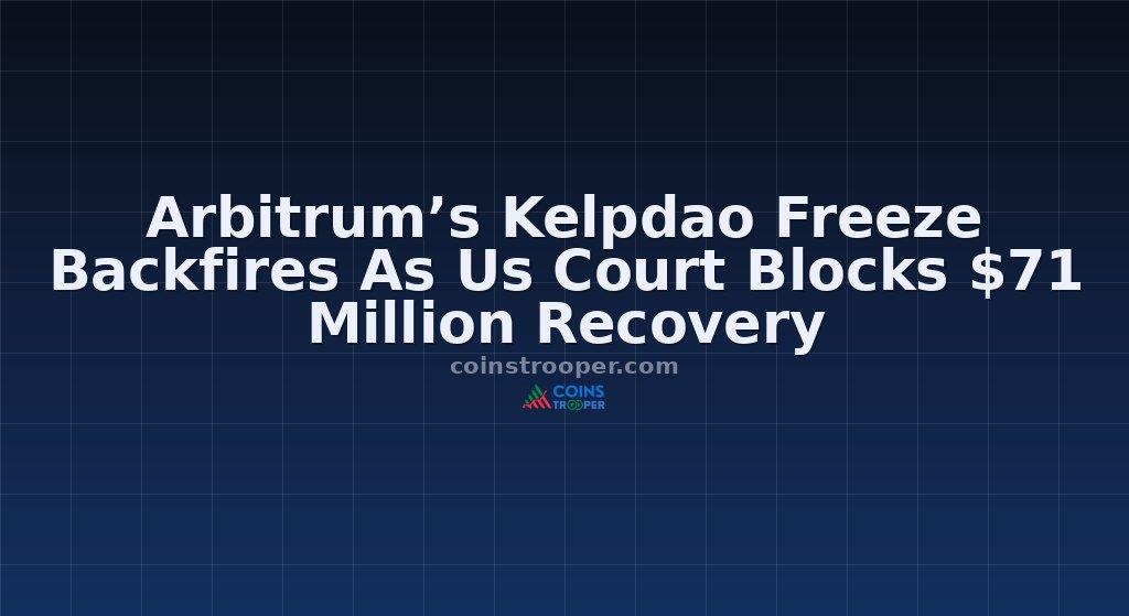 Arbitrum’s Kelpdao Freeze Backfires As Us Court Blocks $71 Million Recovery