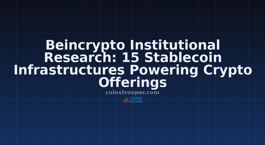 Beincrypto Institutional Research: 15 Stablecoin Infrastructures Powering Crypto Offerings