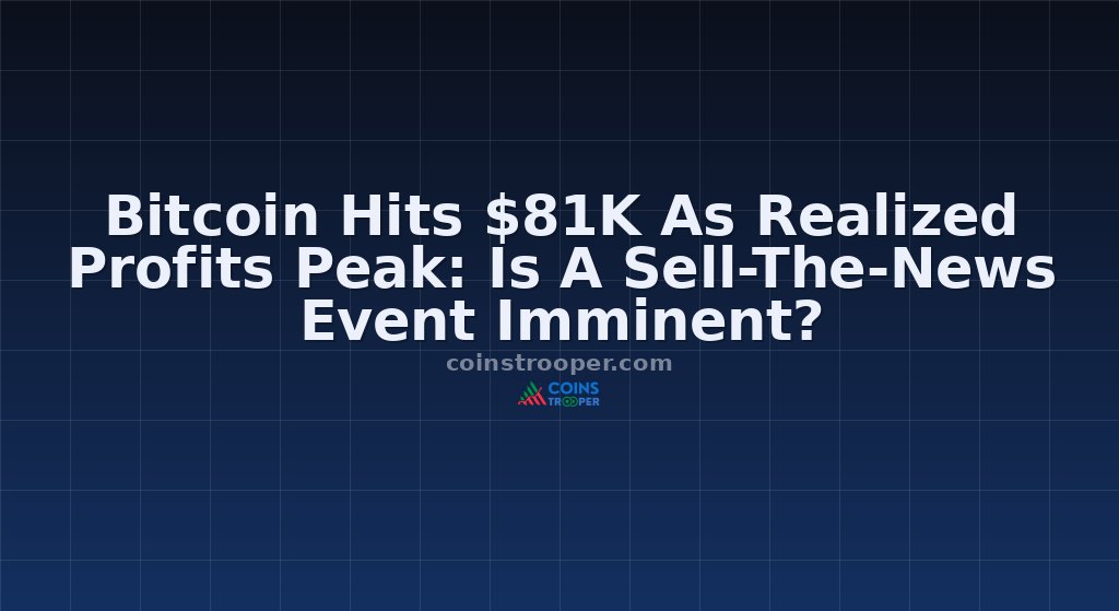 Bitcoin Hits $81K As Realized Profits Peak: Is A Sell-The-News Event Imminent?