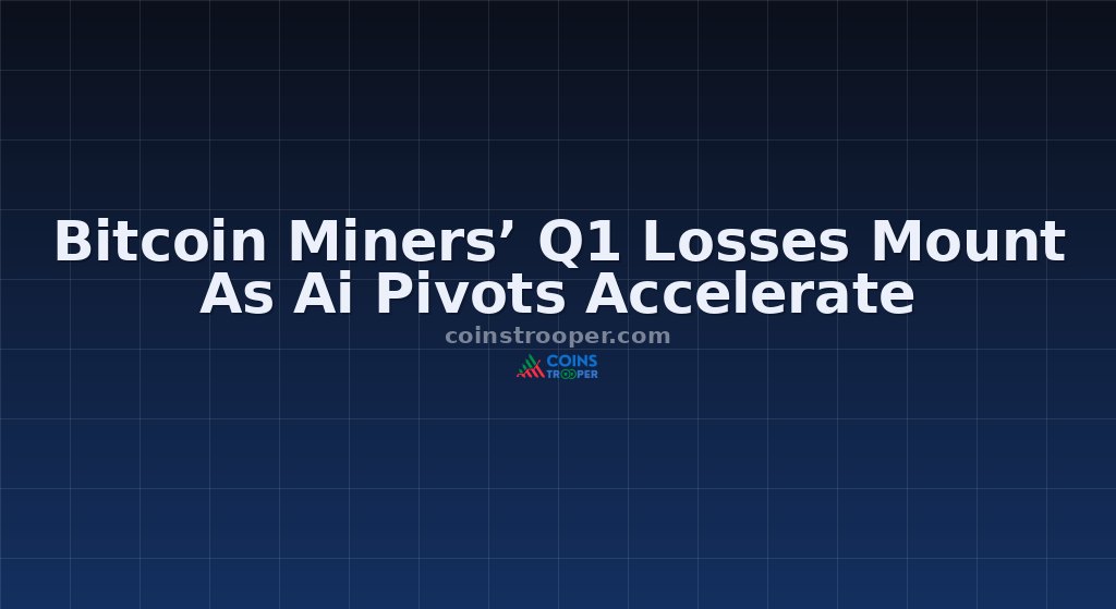 Bitcoin Miners’ Q1 Losses Mount As Ai Pivots Accelerate
