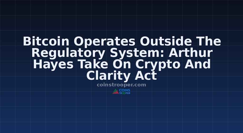 Bitcoin Operates Outside The Regulatory System: Arthur Hayes Take On Crypto And Clarity Act