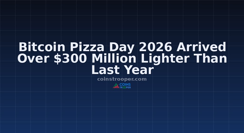 Bitcoin Pizza Day 2026 Arrived Over $300 Million Lighter Than Last Year