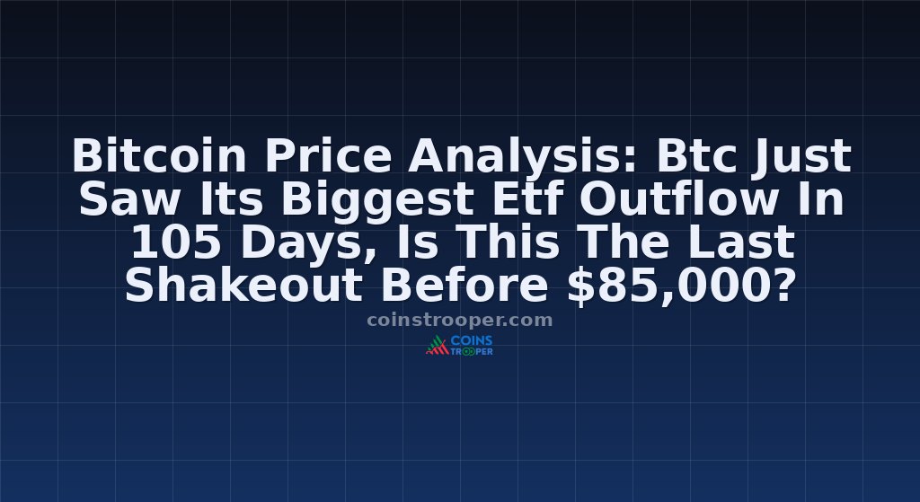 Bitcoin Price Analysis: Btc Just Saw Its Biggest Etf Outflow In 105 Days, Is This The Last Shakeout Before $85,000?