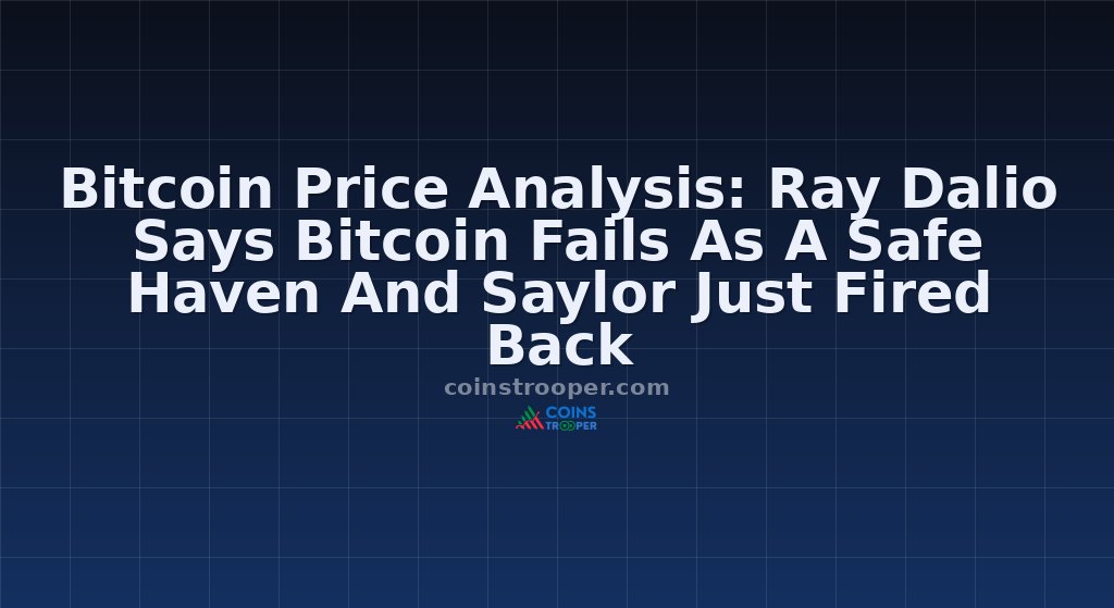 Bitcoin Price Analysis: Ray Dalio Says Bitcoin Fails As A Safe Haven And Saylor Just Fired Back