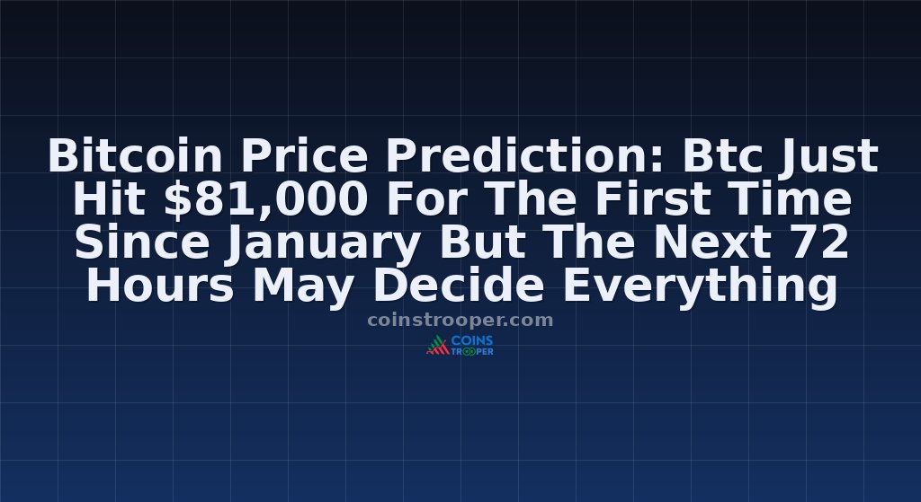 Bitcoin Price Prediction: Btc Just Hit $81,000 For The First Time Since January But The Next 72 Hours May Decide Everything