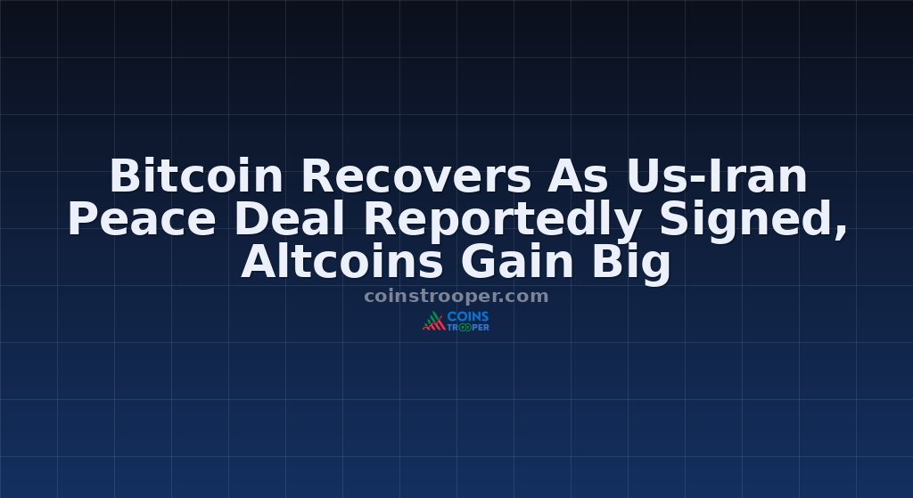 Bitcoin Recovers As Us-Iran Peace Deal Reportedly Signed, Altcoins Gain Big