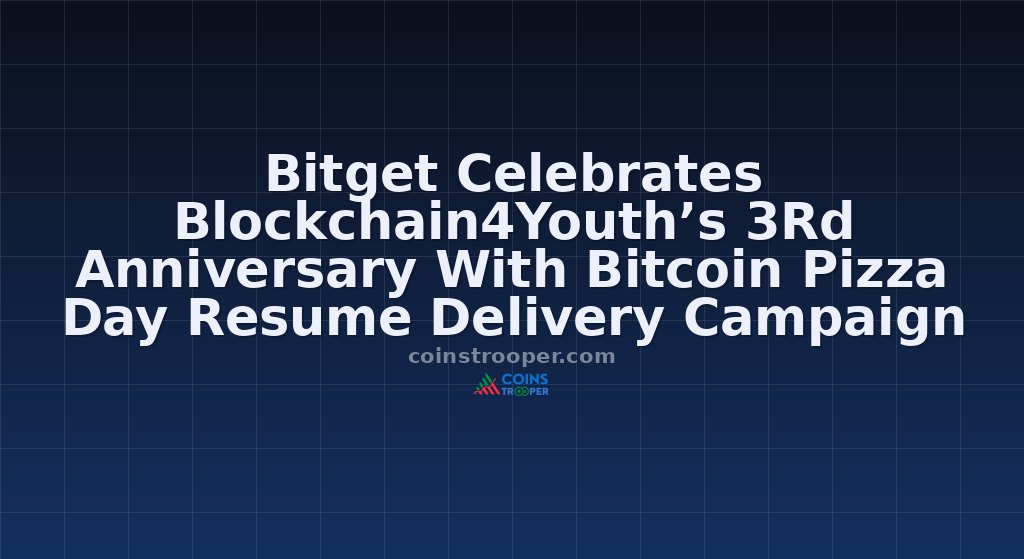 Bitget Celebrates Blockchain4Youth’s 3Rd Anniversary With Bitcoin Pizza Day Resume Delivery Campaign