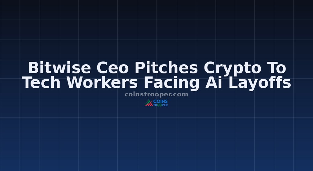 Bitwise Ceo Pitches Crypto To Tech Workers Facing Ai Layoffs