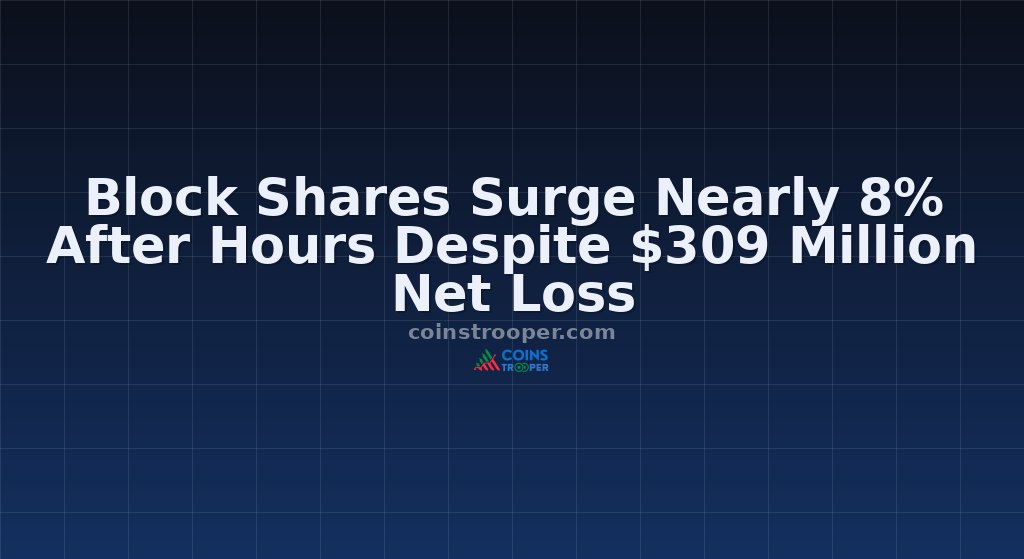 Block Shares Surge Nearly 8% After Hours Despite $309 Million Net Loss