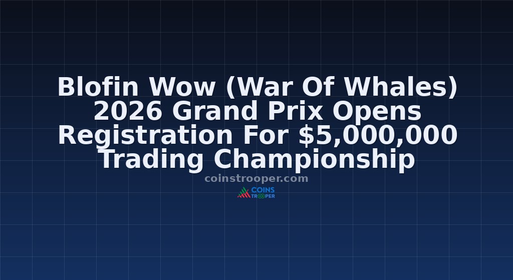 Blofin Wow (War Of Whales) 2026 Grand Prix Opens Registration For $5,000,000 Trading Championship 