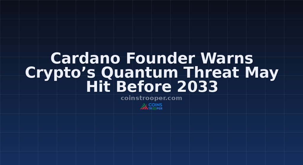 Cardano Founder Warns Crypto’s Quantum Threat May Hit Before 2033