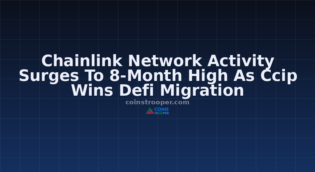 Chainlink Network Activity Surges To 8-Month High As Ccip Wins Defi Migration