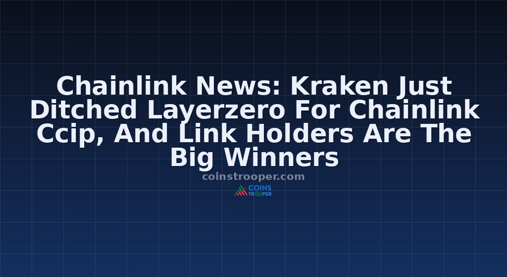 Chainlink News: Kraken Just Ditched Layerzero For Chainlink Ccip, And Link Holders Are The Big Winners