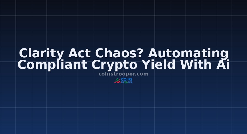 Clarity Act Chaos? Automating Compliant Crypto Yield With Ai