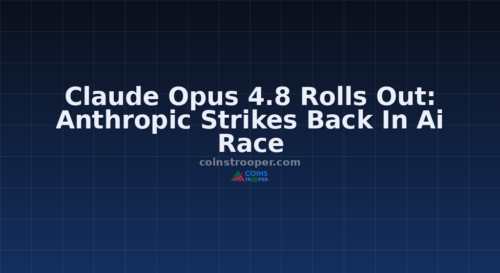 Claude Opus 4.8 Rolls Out: Anthropic Strikes Back In Ai Race