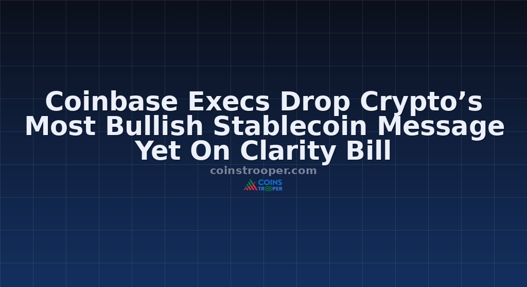 Coinbase Execs Drop Crypto’s Most Bullish Stablecoin Message Yet On Clarity Bill
