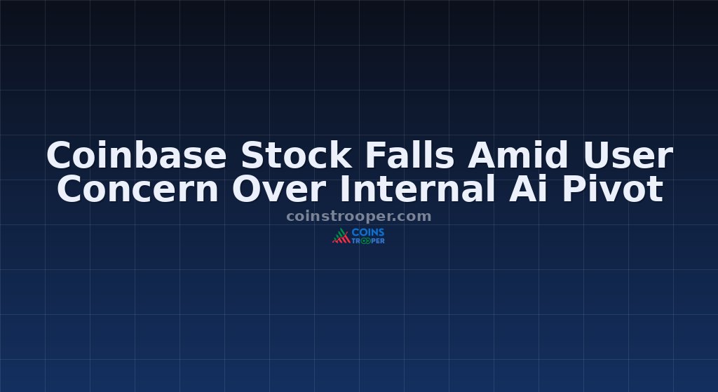 Coinbase Stock Falls Amid User Concern Over Internal Ai Pivot