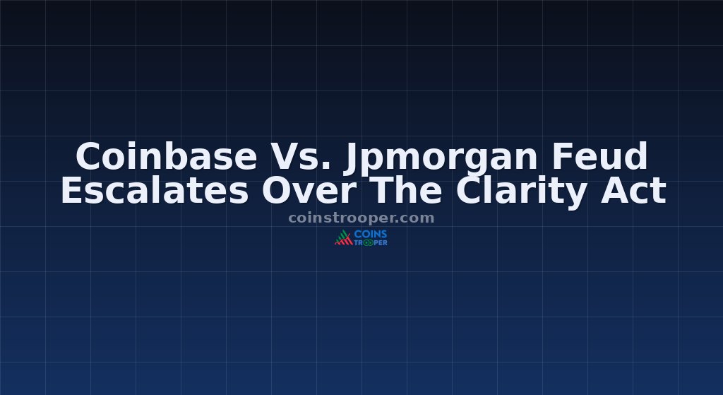 Coinbase Vs. Jpmorgan Feud Escalates Over The Clarity Act