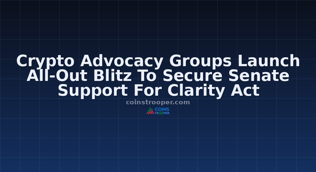 Crypto Advocacy Groups Launch All-Out Blitz To Secure Senate Support For Clarity Act