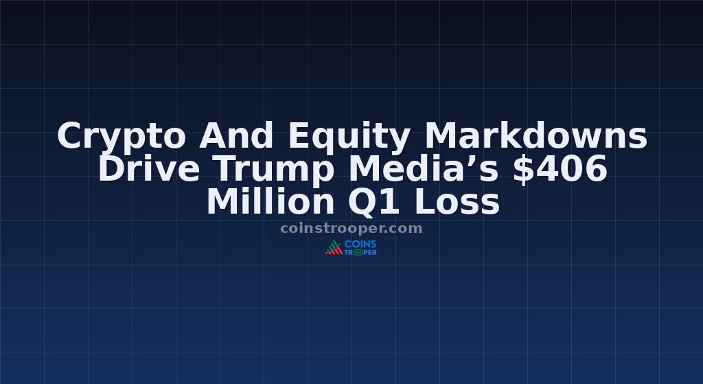 Crypto And Equity Markdowns Drive Trump Media’s $406 Million Q1 Loss