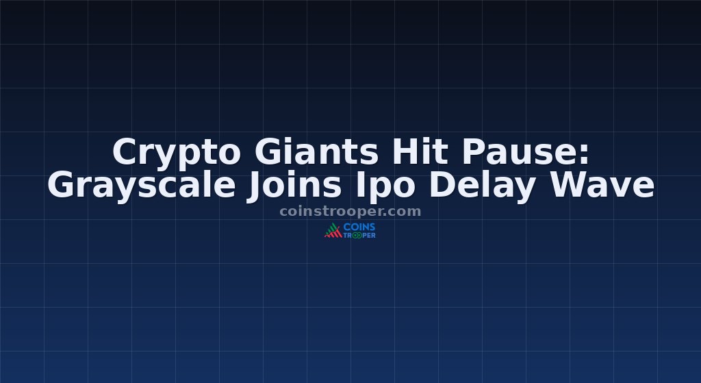Crypto Giants Hit Pause: Grayscale Joins Ipo Delay Wave
