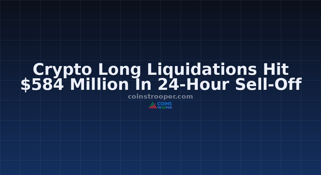 Crypto Long Liquidations Hit $584 Million In 24-Hour Sell-Off