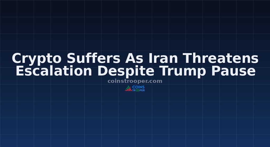 Crypto Suffers As Iran Threatens Escalation Despite Trump Pause