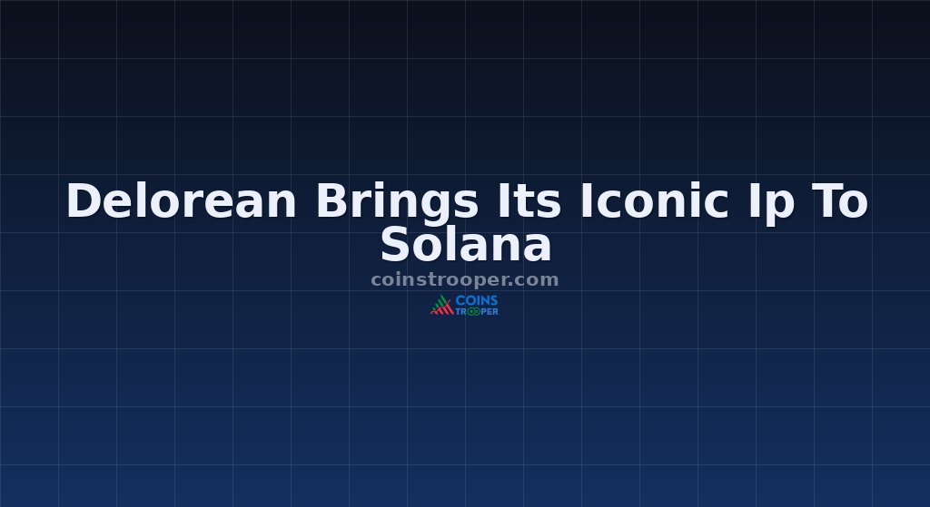 Delorean Brings Its Iconic Ip To Solana