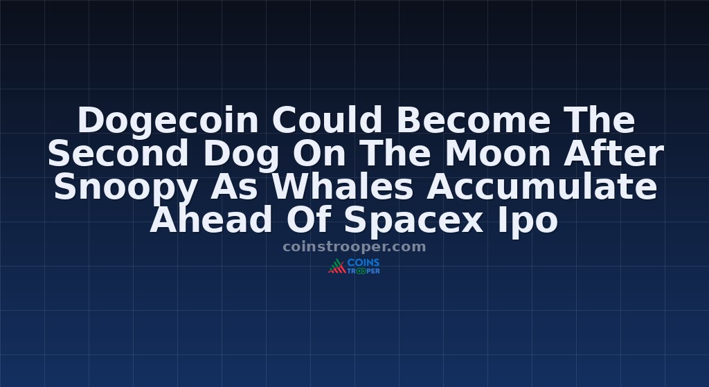 Dogecoin Could Become The Second Dog On The Moon After Snoopy As Whales Accumulate Ahead Of Spacex Ipo