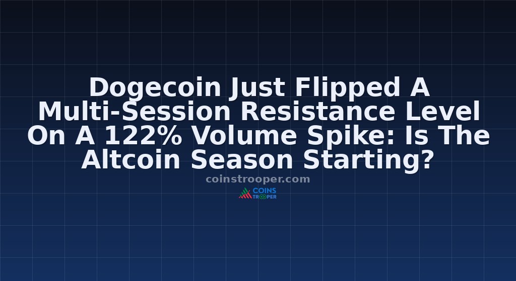Dogecoin Just Flipped A Multi-Session Resistance Level On A 122% Volume Spike: Is The Altcoin Season Starting?