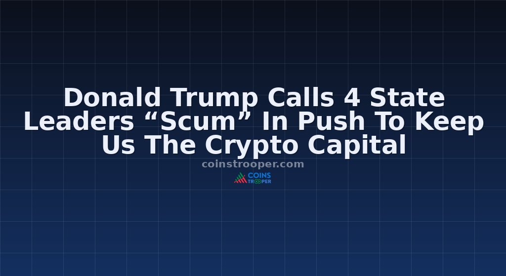 Donald Trump Calls 4 State Leaders “Scum” In Push To Keep Us The Crypto Capital