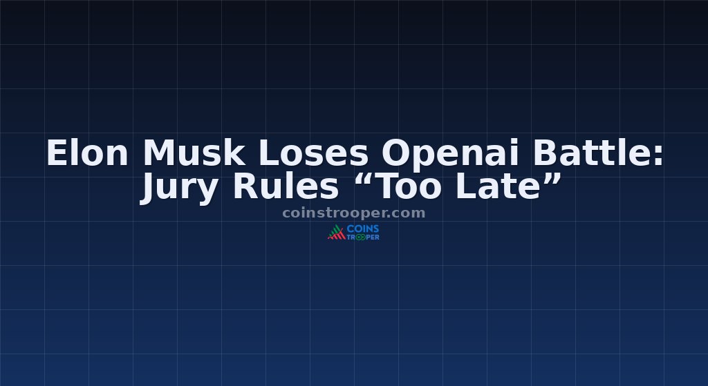 Elon Musk Loses Openai Battle: Jury Rules “Too Late”