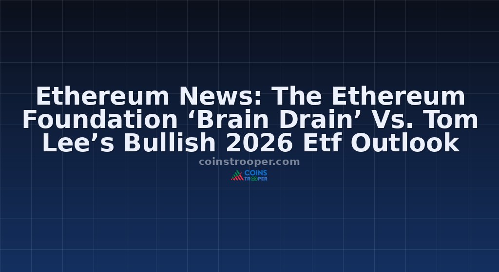 Ethereum News: The Ethereum Foundation ‘Brain Drain’ Vs. Tom Lee’s Bullish 2026 Etf Outlook