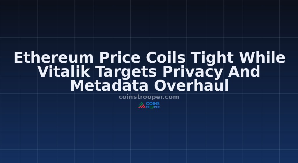 Ethereum Price Coils Tight While Vitalik Targets Privacy And Metadata Overhaul