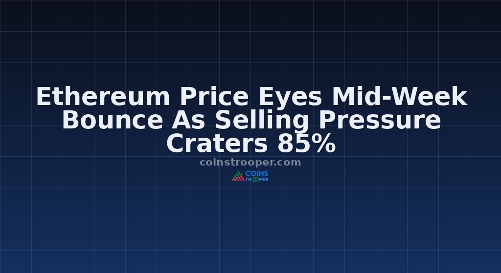 Ethereum Price Eyes Mid-Week Bounce As Selling Pressure Craters 85%