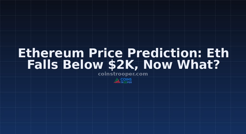 Ethereum Price Prediction: Eth Falls Below $2K, Now What?