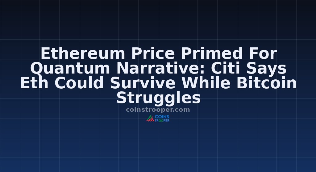 Ethereum Price Primed For Quantum Narrative: Citi Says Eth Could Survive While Bitcoin Struggles