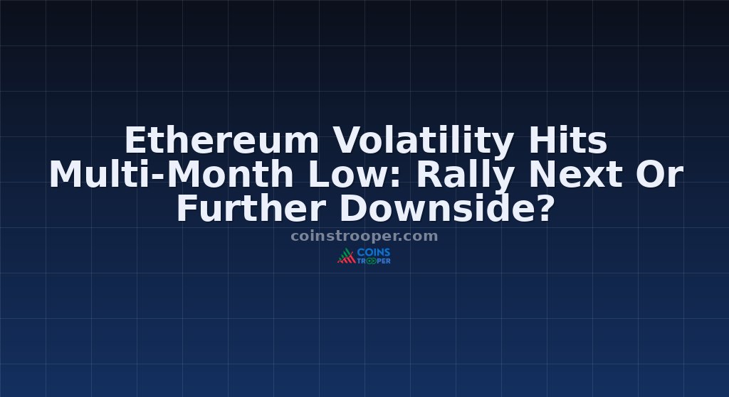 Ethereum Volatility Hits Multi-Month Low: Rally Next Or Further Downside?