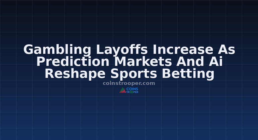 Gambling Layoffs Increase As Prediction Markets And Ai Reshape Sports Betting