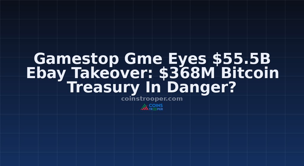 Gamestop Gme Eyes $55.5B Ebay Takeover: $368M Bitcoin Treasury In Danger?