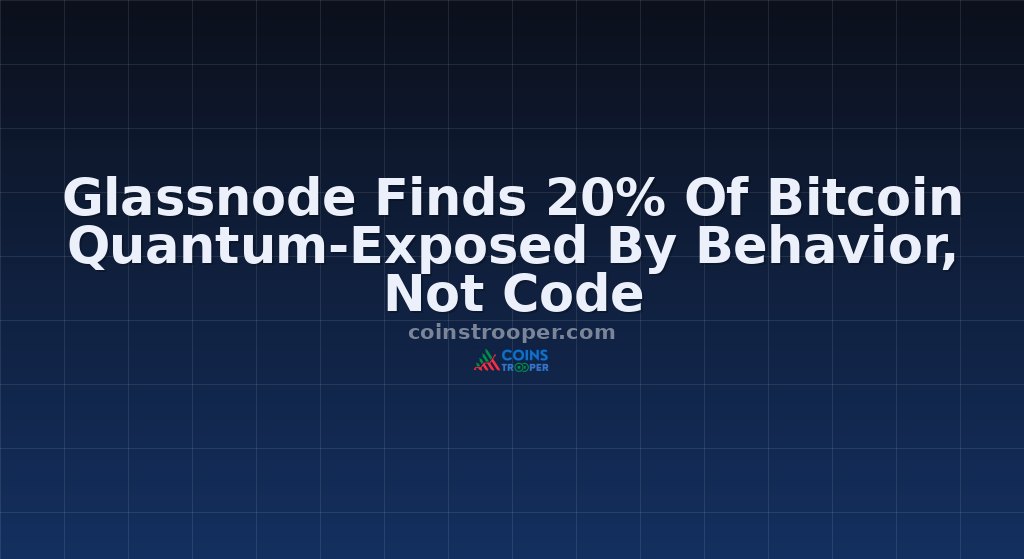 Glassnode Finds 20% Of Bitcoin Quantum-Exposed By Behavior, Not Code
