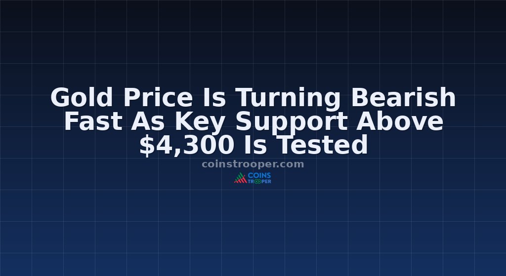 Gold Price Is Turning Bearish Fast As Key Support Above $4,300 Is Tested